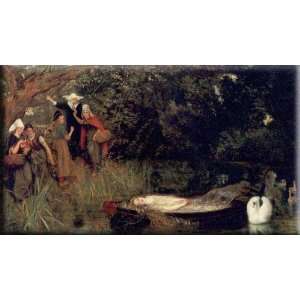 The Lady of Shalott 16x9 Streched Canvas Art by Hughes, Arthur:  