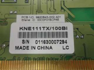 Kingston KNE111TX Fast EtheRx VPII 10/100 TX PCI Adapter Lot 