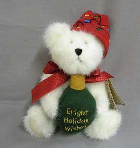 Boyds Bears Plush 8 Christmas Teddy Bear   Brightly McBearsley 