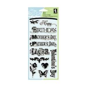   Clear Stamps 4X8 Sheet   Happy Days Happy Days