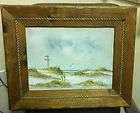 Lighthouse Beach on Canvas framed Painting by C. Melton