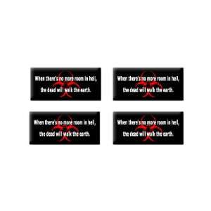   The Dead Will Walk The Earth   3D Domed Set of 4 Stickers Automotive