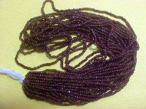 Vtg 1 HANK TINY MERLOT WINE CHARLOTTE SEED BEADS LQQK  