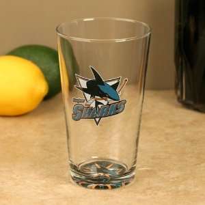    San Jose Sharks 17 oz. Bottoms Up Mixing Glass: Sports & Outdoors