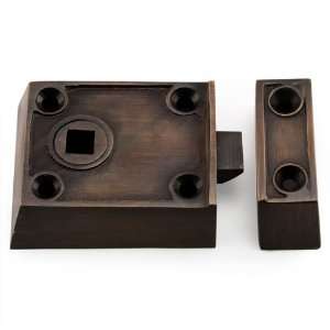  Small Solid Brass Rim Latch Set   Left Hand   Oil Rubbed 
