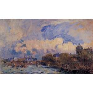   name Paris the Seine at Pont des Arts and the Institute, By Lebourg