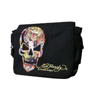  Ed Hardy Skull Tattoo Multi Messenger Laptop Bag Backpack 