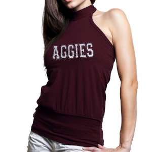 Texas A&M Aggies Ladies Bloused Halter Top  Sports 