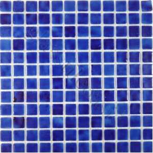  Navy Blue 1 x 1 Blue Eco Glass Mosaic Glossy Glass Tile 