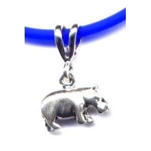  18 Blue Hippo Necklace Sterling Silver Jewelry Gift Boxed 