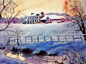 SIGNED DONALD F MITCHELL HOME FOR CHRISTMAS TEXAS PRINT PROFILES OF 
