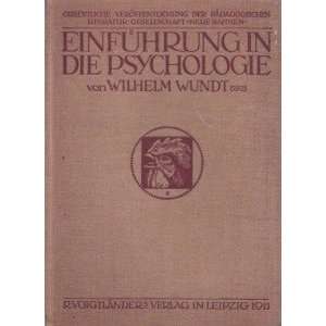   Pädagogik in Einzeldarstellungen; Band 1). Wilhelm Wundt Books