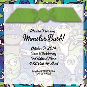  Monster Bash Square Halloween Vellum Invitations Health 