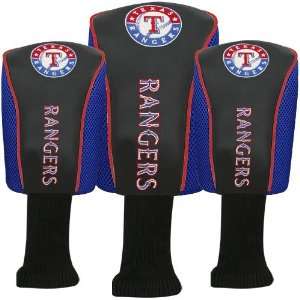  Texas Rangers Black Three Pack Golf Club Headcovers 