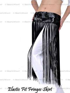XL LARGE Fringe Tassel Belly Dance Hip Scarf Belt Skirt  