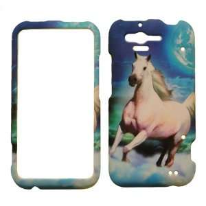 HTC RHYME WHITE STALLION HORSE RUBBERIZED COVER HARD PROTECTOR CASE 