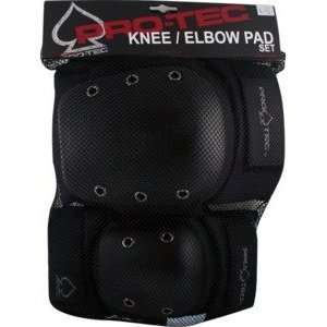  PRO TEC Street Black Medium Knee & Elbow Combo Skate Pads 