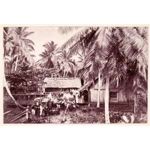  1897 Print Bolivar Venezuela Huts Rural Homes Tropical 