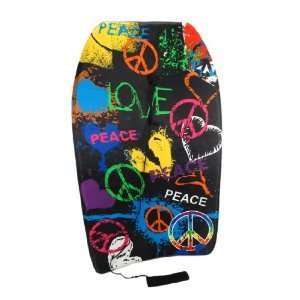   Peace and Love Graffiti Art Body Board Boogie Board: Sports & Outdoors