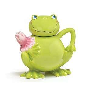  Frog Teapot Ceramic w/ Lily Spout NEW in Gift Box: Kitchen 
