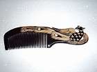  carved Sculpture Horn Hair Comb   Carving Peacock Bird   Handmade Gift