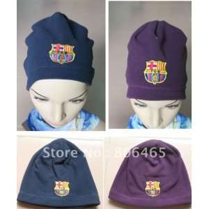  hot selling new barcelona double velour soccer hats winter 