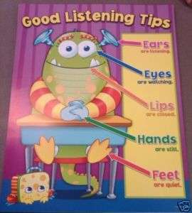 Chart   Good Listening Tips   Poster  