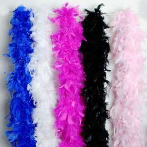   Feather Chandelle Boa 50g White/Black/Fuchsia/Pink/Blue/Green  