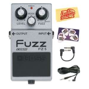  Boss FZ 5 Fuzz Distortion Pedal Bundle with 10 Foot 