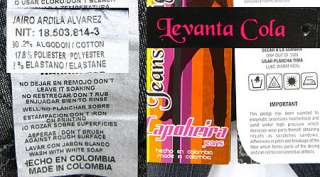 Colombian levanta cola destructed faded tab skinny jean  