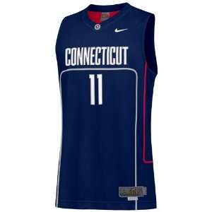   (UConn) #11 Navy Blue Twilled Basketball Jersey