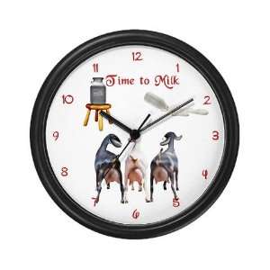  Dairy Goat Milking Time Barn Goat Wall Clock by  