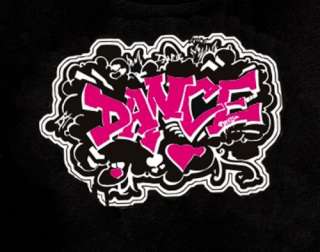 Dance Graffiti T Shirt Kids Youth T Shirt Sizes 4 18  