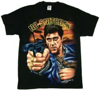 No Snitches   Scarface T shirt  