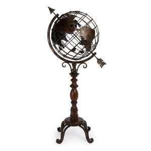  Finish Open Iron Globe Table Accent Sculpture: Arts, Crafts & Sewing