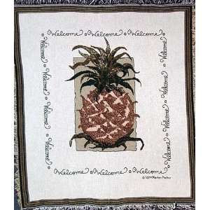  Welcome Pineapple By Lynn N. Parker Afghan Throw Blanket 