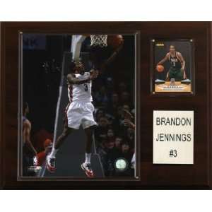  Milwaukee Bucks Brandon Jennings 12x15 Player Plaque 