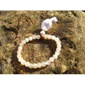  Moonstone 27 Bead Bracelet Mala on Elastic Everything 