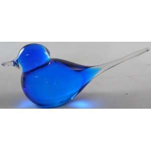  Glass Blue Bird Paperweight