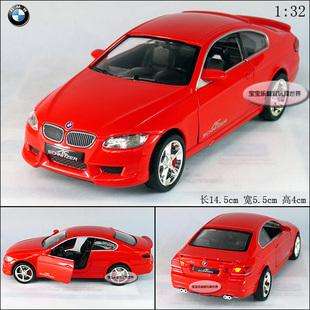 New BMW 335i 132 Alloy Diecast Model Car With Sound and Light Red 