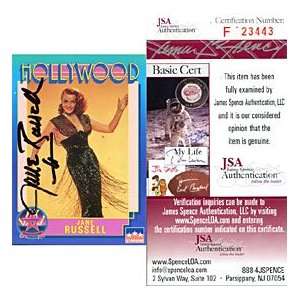  Jane Russell Autographed / Signed 1991 Hollywood Card 