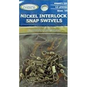 com Tournament Choice Size 10 Nickel Interlock Snap Swivels   12 pack 