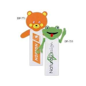     Sturdy vinyl magnetic bookmark with frog design.