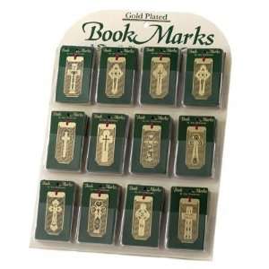  PK OF 144  GOLD PLATED CROSS BOOKMARKS