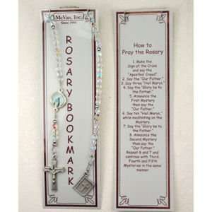  Crystal Bookmark Our Lady of Grace Saint Medal W Card 