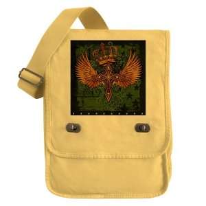   Messenger Field Bag Yellow Angel Winged Crown Cross: Everything Else