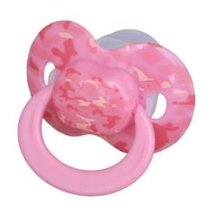  Camouflage Infant Pacifier (6 months+) Pink: Baby