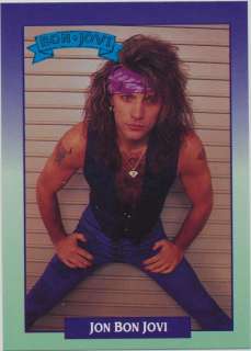 Jon Bon Jovi of Bon Jovi   1991 RockCards #175  