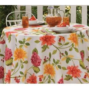  Sunshine Floral Indoor/outdoor Tablecloth: Home & Kitchen