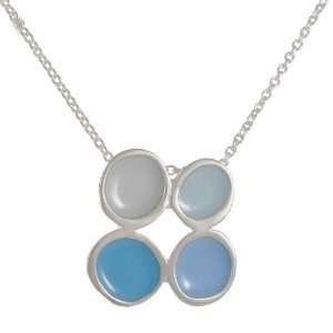  MARK POULIN  Four Mod Circle Necklace in Sky Jewelry